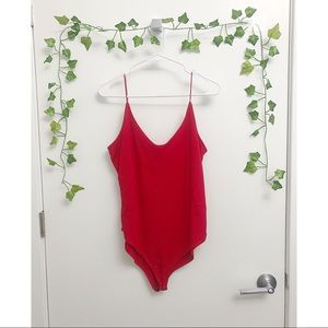 Strappy Red Bodysuit